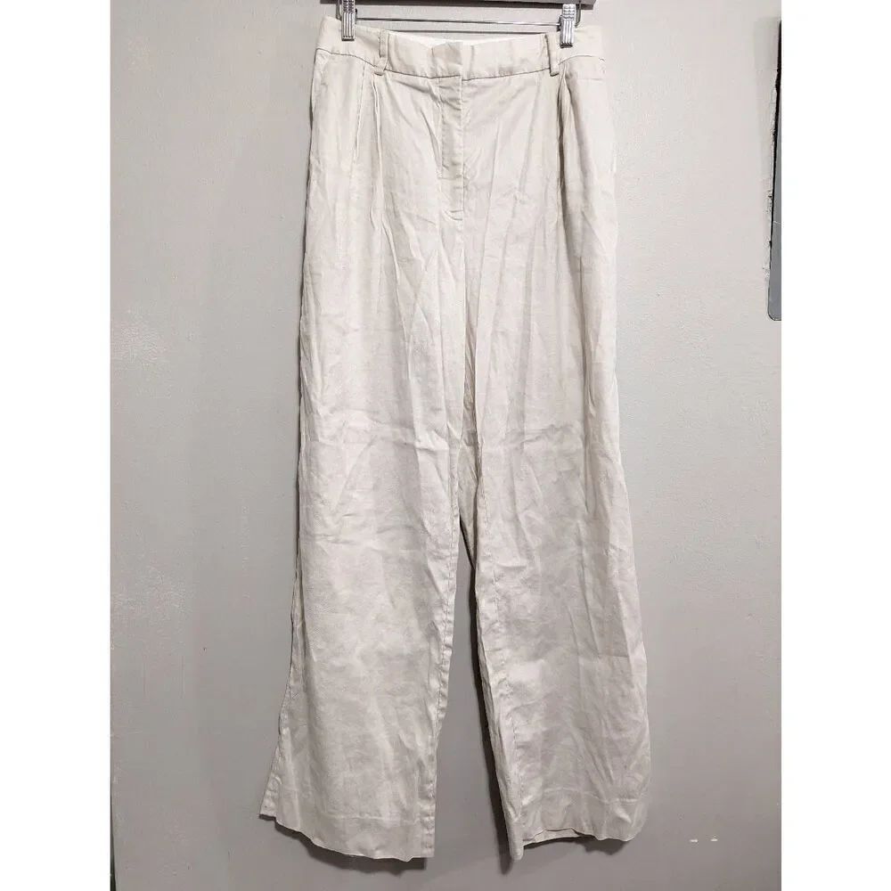 Aritzia babaton sadiki linen blend pants size 12